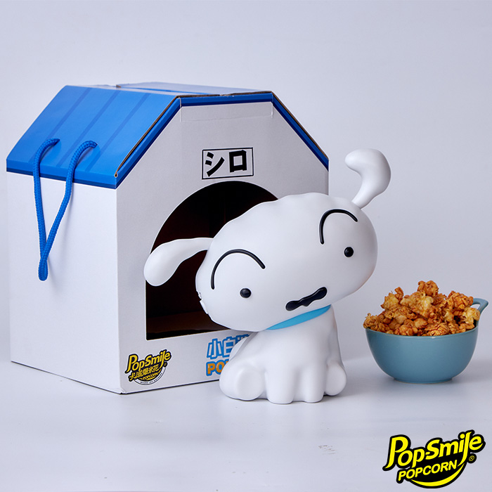 SHIRO CRAYON SHINCHAN Popcorn Bucket with 60g Caramel Popcorn (Crayon Shinchan)